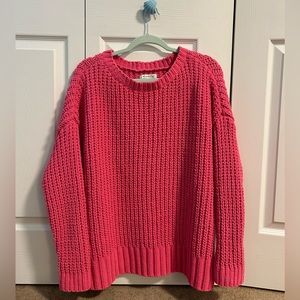 New, never worn, hot pink, American eagle sweater. Size small.